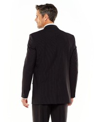 Adolfo Classic Fit Striped Charcoal Suit Jacket