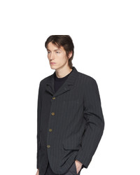 Comme des Garcons Homme Deux Grey Textured Dobby Blazer