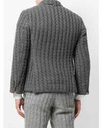 Thom Browne Ribbed Baby Cable Cashmere Sport Coat