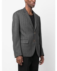 Versace Tailored Striped Single Breasted Blazer