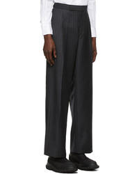 Thom Browne Grey Pinstripe Single Pleat Trousers