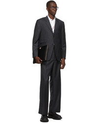 Thom Browne Grey Pinstripe Single Pleat Trousers