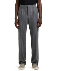 River Island Stripe Wide Leg Trousers In Grey Marl At Nordstrom