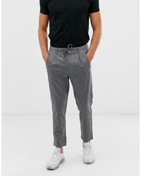 Jack & Jones Tapered Trouser In Tailored Fabric And Vertical Stripe