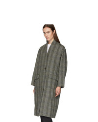 Isabel Marant Etoile Grey And Beige Henlo Coat