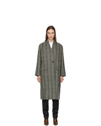 Isabel Marant Etoile Grey And Beige Henlo Coat