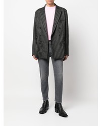 Acne Studios Double Breasted Pinstriped Blazer