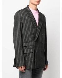 Acne Studios Double Breasted Pinstriped Blazer