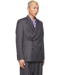 mfpen Grey Purple Pinstriped Blazer