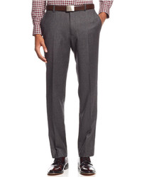 Bar III Carnaby Collection Charcoal Flannel Chalk Stripe Slim Fit Pants