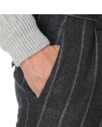 Brunello Cucinelli Pinstriped Flannel Wool Trousers