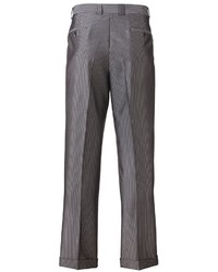 Steve Harvey Striped Double Pleated Gray Suit Pants