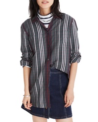 Charcoal Vertical Striped Dress Shirt