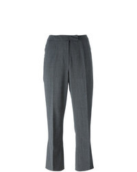 Charcoal Vertical Striped Flare Pants