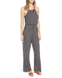 Charcoal Vertical Striped Jumpsuit