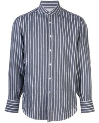 Brunello Cucinelli Narrow Striped Linen Shirt