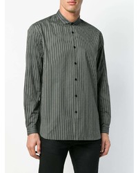 Saint Laurent Striped Long Sleeve Fitted Shirt