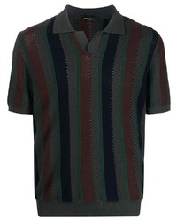 Roberto Collina Striped Knitted Polo Shirt