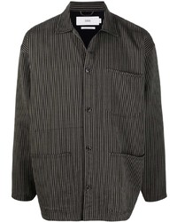 Closed Stripe Print Cotton Blend Shirt Jacket