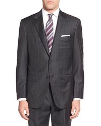 Hickey Freeman Addison A Series Classic Fit Stripe Wool Suit