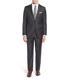 Hickey Freeman Beacon B Series Classic Fit Stripe Wool Suit