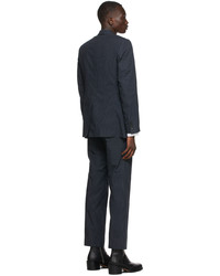 Dries Van Noten Black Cotton Pinstripe Suit
