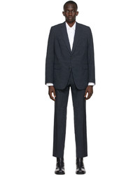 Dries Van Noten Black Cotton Pinstripe Suit