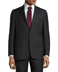 Hickey Freeman Classic Fit Pinstripe Suit Gray