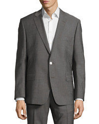 Versace Collection Slim Fit Pinstriped Two Piece Suit Gray