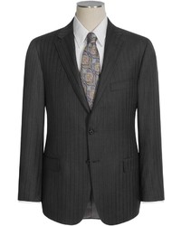 Hickey Freeman Herringbone Stripe Suit
