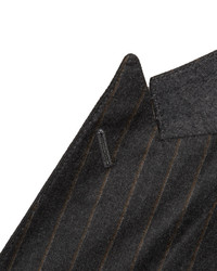 Kingsman Charcoal Double Breasted Chalk Striped Suit