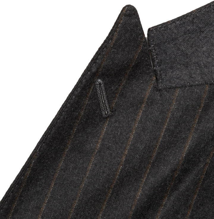 Kingsman Charcoal Double Breasted Chalk Striped Suit, $2,495 | MR ...