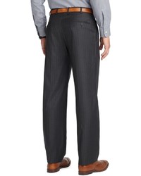Brooks Brothers Madison Fit Saxxon Charcoal And Navy With Pearl Stripe 1818 Suit