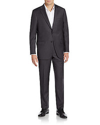 Hickey Freeman Regular Fit Pinstriped Worsted Wool Suit