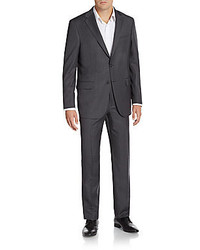 Hickey Freeman Regular Fit Striped Worsted Wool Suit