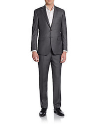 Saks Fifth Avenue BLACK Slim Fit Beaded Stripe Suit