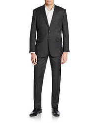English Laundry Slim Fit Pinstriped Wool Suit