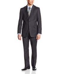 Tommy Hilfiger Stefan Charcoal Stripe 2 Button Side Vent Suit