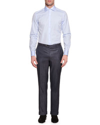 Stefano Ricci Tonal Stripe Two Piece Cashmere Blend Suit Gray