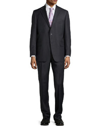 Hickey Freeman Two Button Two Piece Suit Charcoal