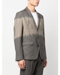 Suzusan Bleached Pinstriped Wool Blazer