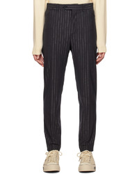 Kenzo Gray Paris Striped Trousers