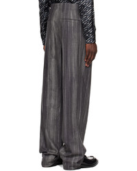 Versace Gray Pinstripe Trousers