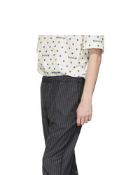 Gucci Grey Pinstripe Logo Trousers