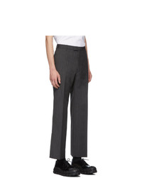 Prada Grey Stripe Mohair Trousers