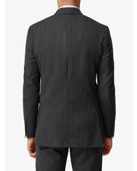 Burberry Classic Fit Pinstriped Wool Tailored Jacket
