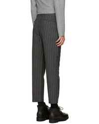 Nanamica Grey Wool Pinstripe Trousers