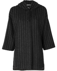 Charcoal Vertical Striped Wool Jacket