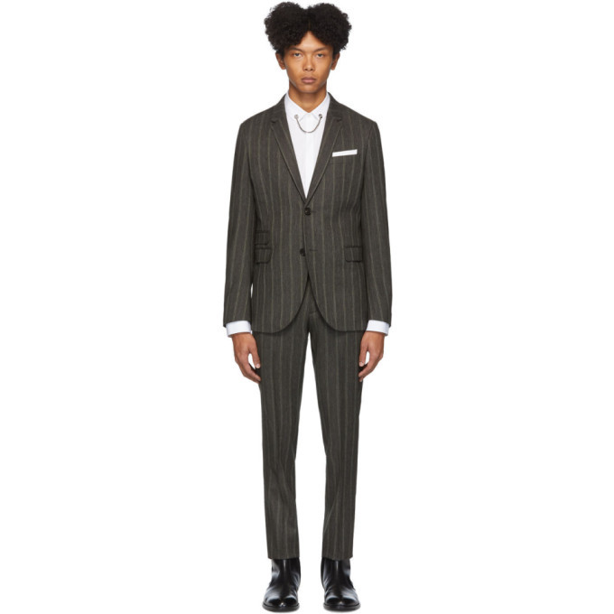 Neil Barrett Grey Pinstripe Suit, $655 | SSENSE | Lookastic