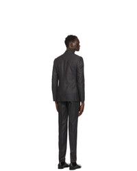 Ermenegildo Zegna Grey Wool And Silk Pinstripe City Suit
